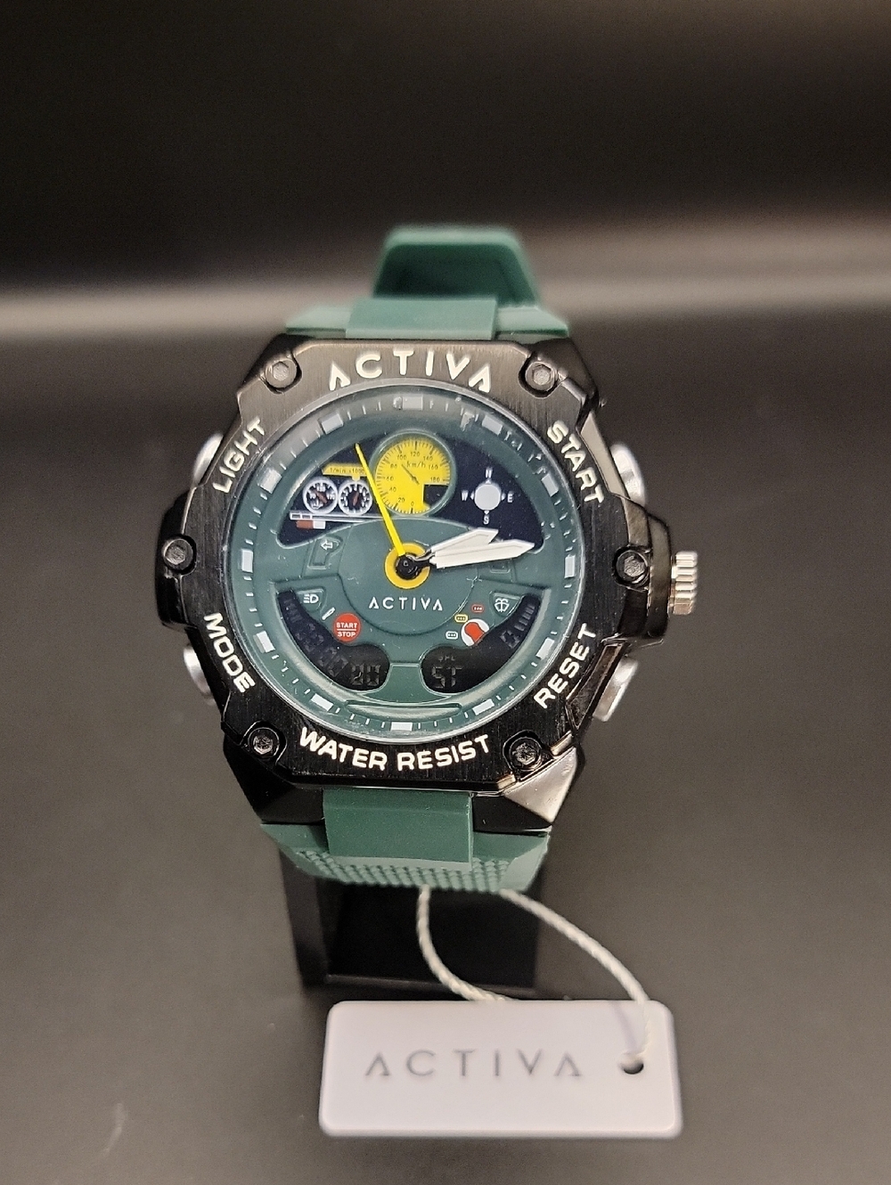 NWT ACW8092-002 Activa X Invicta Digital Multi Men's Watch - 55mm Green Silicone
